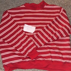 PARKE Red & White Striped Long Sleeve Top